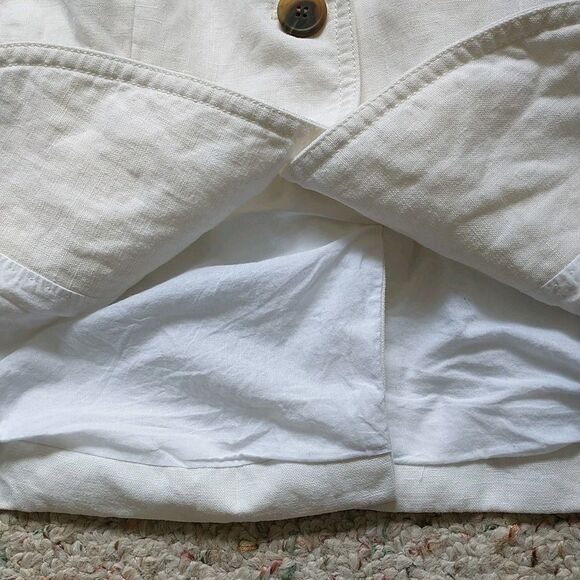 J Crew Schoolboy Blazer 6 White Linen Lined Academia Preppy Career Office Work - Picture 7 of 10